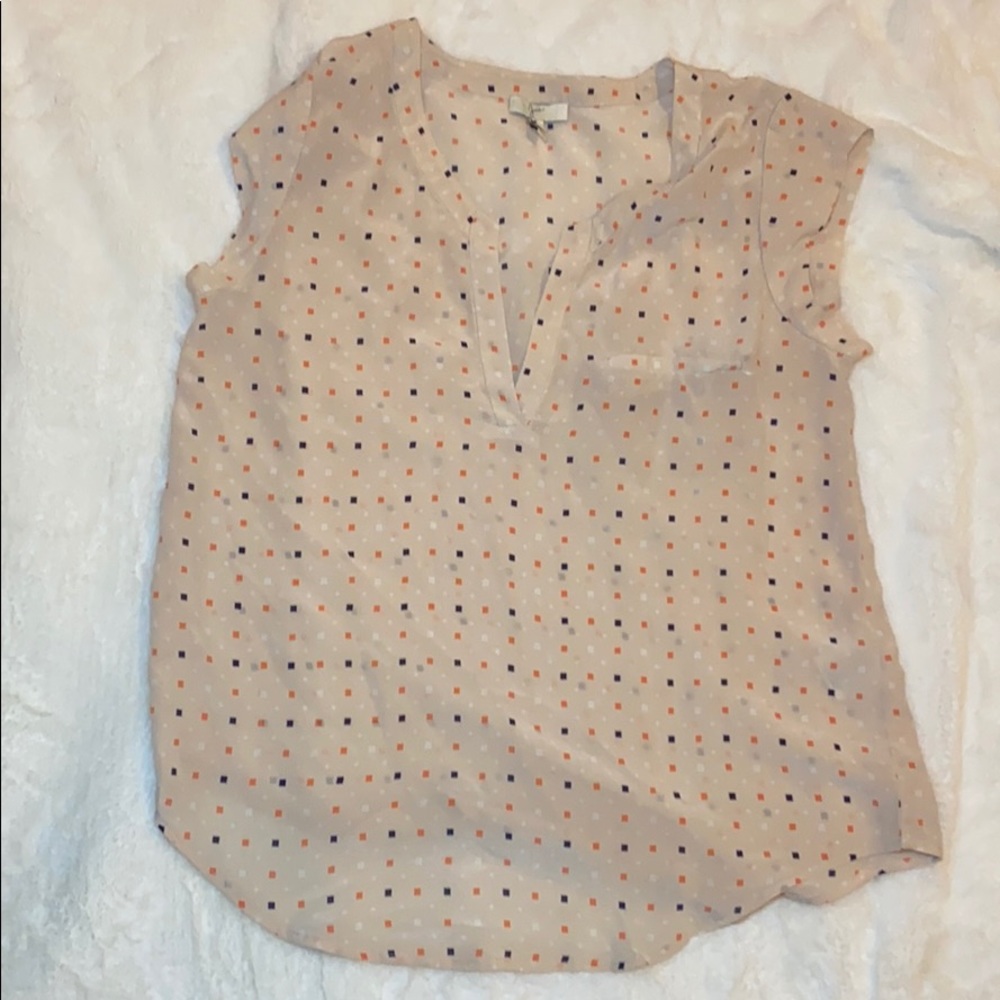 Joie 100% Silk Geometric Top